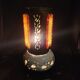 Grande lampe brutaliste signée accolay – céramique et résine – vintage 1960