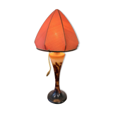 Art Nouveau mushroom lamp – Émile Gallé – Floral pansy decoration