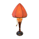 Art Nouveau mushroom lamp – Émile Gallé – Floral pansy decoration