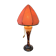 Art Nouveau mushroom lamp – Émile Gallé – Floral pansy decoration