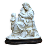 Religious statue plaster clay pipe Raphael Madonna / virgin