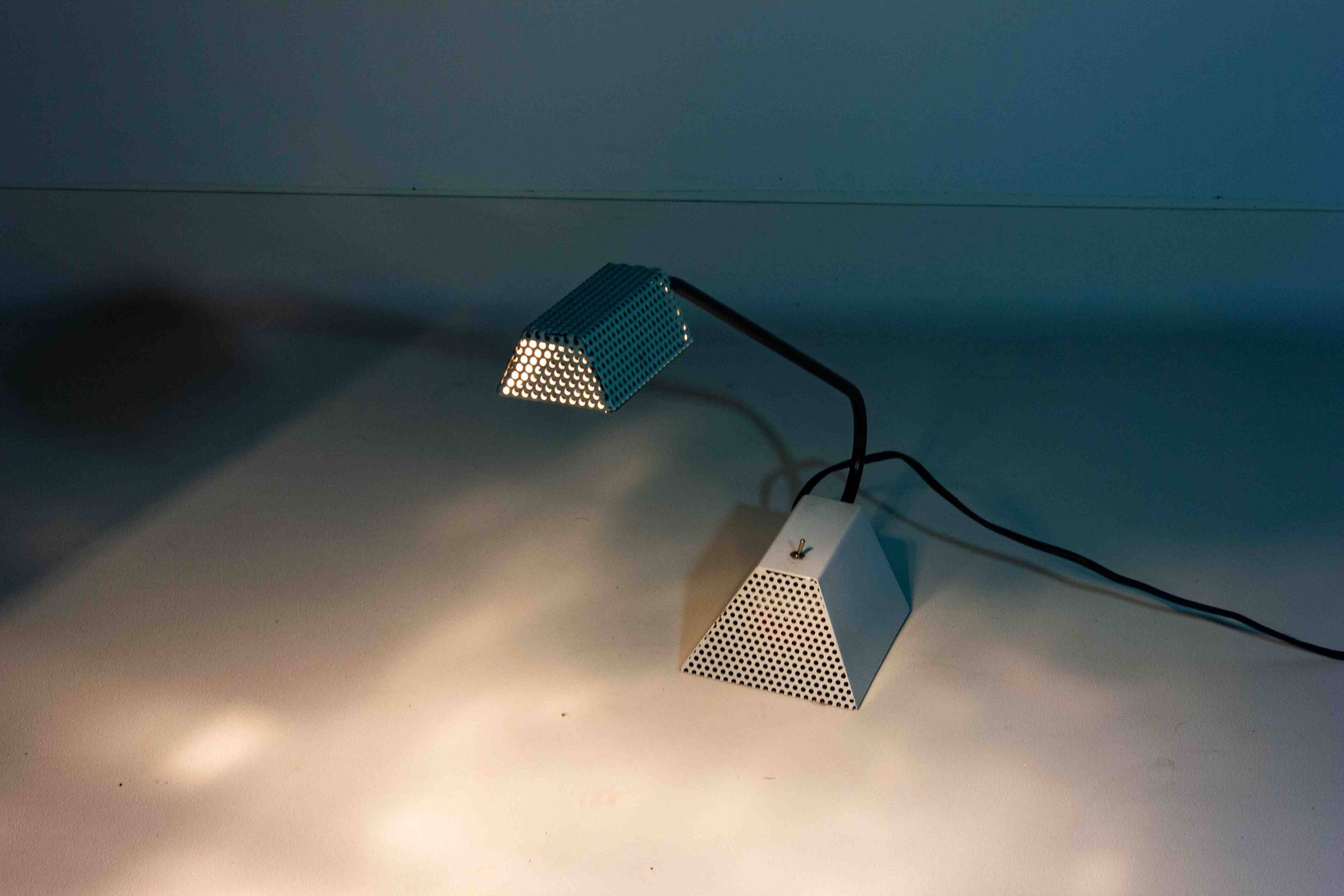 Functionalist geometrical desk lamp, France 1950s