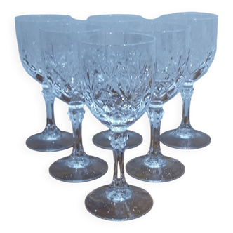 Very Nice Set of 6 Deauville Aperitif Glasses in Bleikristall Crystal