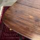 Table console demi lune anglaise en acajou 19ème