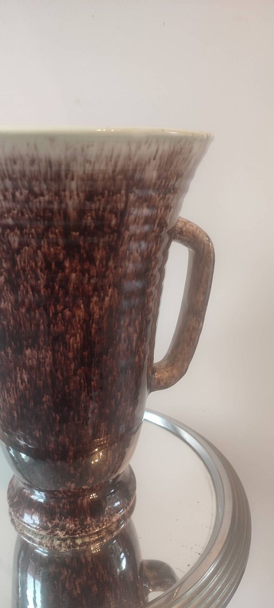 Large conical pitcher vase Accolay ceramics