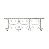 Antique wrought iron coat rack