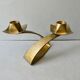 Double brass candle holder