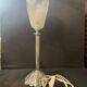 Art Deco table lamp – Silver bronze & pressed/molded glass