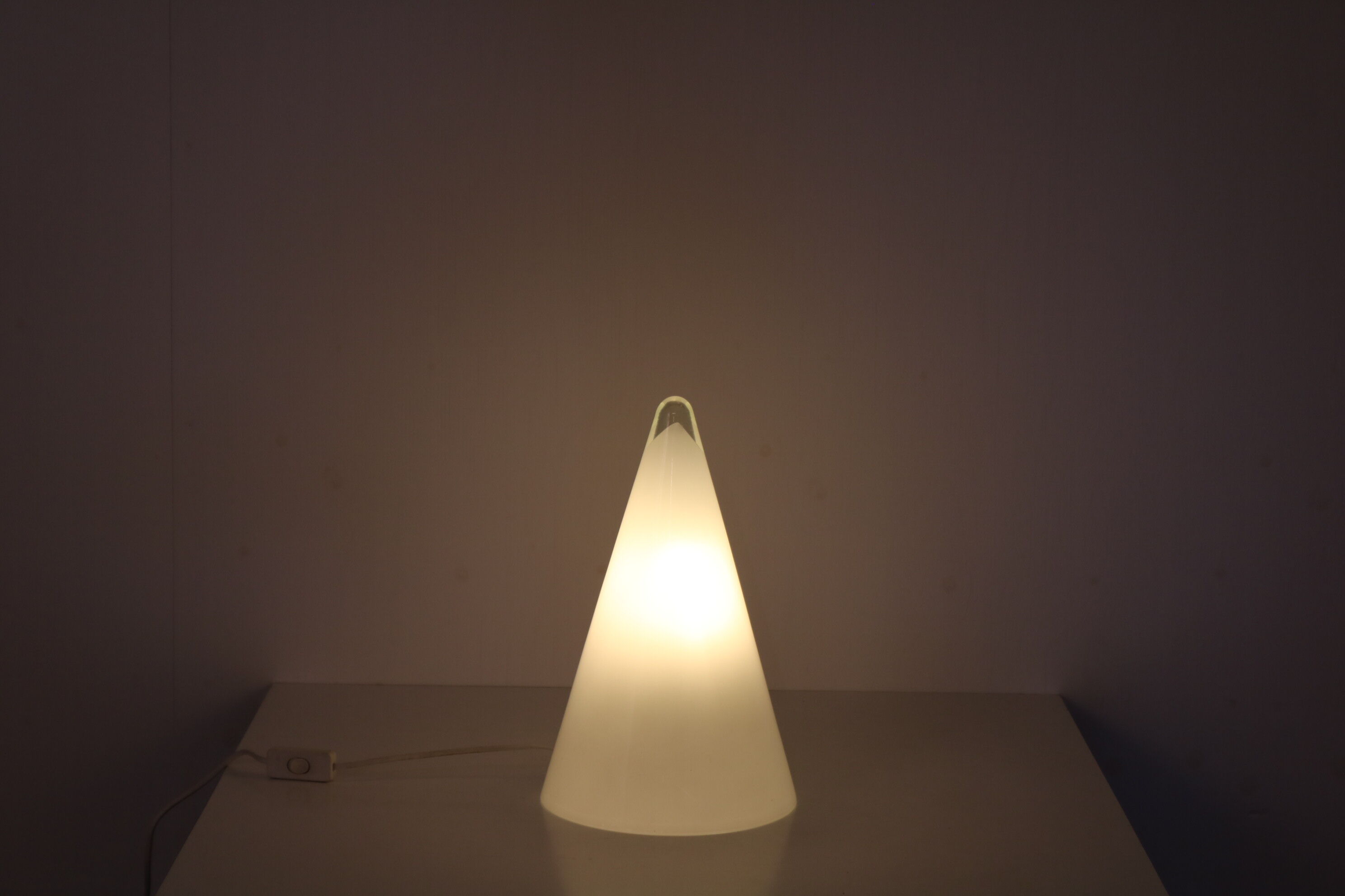 “Teepee” glass table lamp for SCE, France 1990
