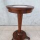Art Nouveau side table in walnut and marble