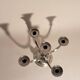 Candelabra 6 branches 50s silver metal