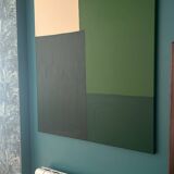 Contemporary minimalist painting "Green Composition" 100x80cm