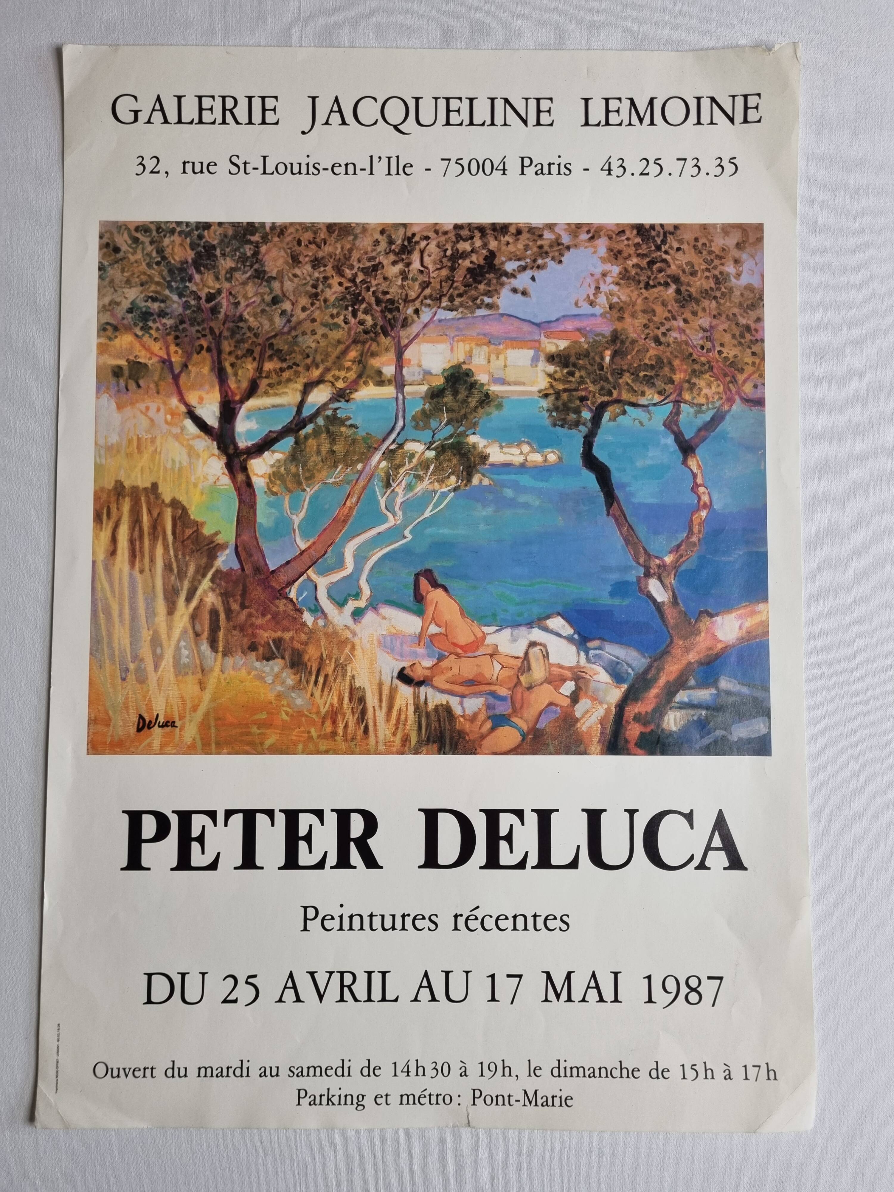 Exhibition poster, Deluca, 1987, 63 x 44 cm