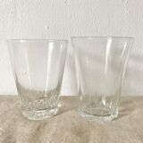 Mismatched vintage water glasses