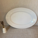 Large oval white earthenware dish
