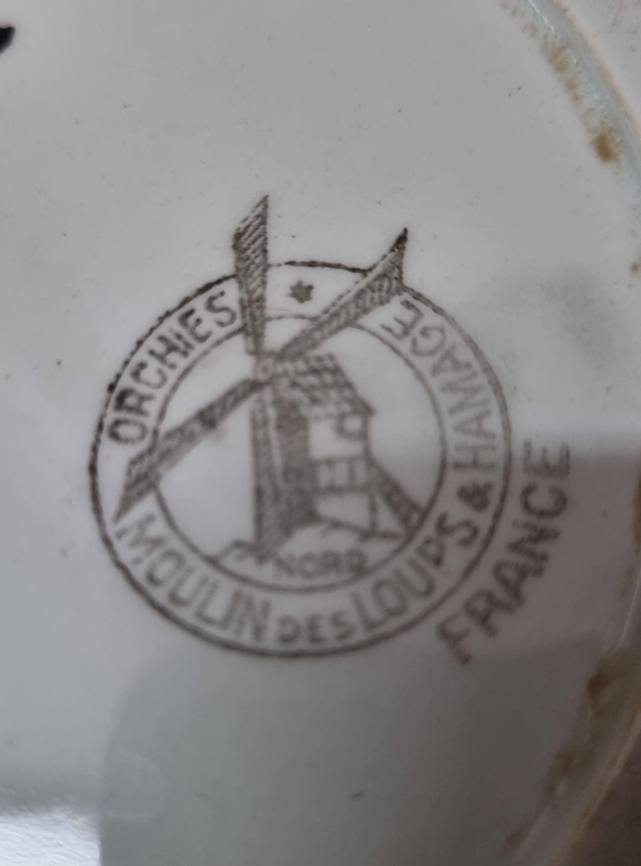 Faience plates Moulin des loups 1940/50