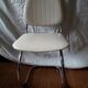 3 white skai chairs, 70's