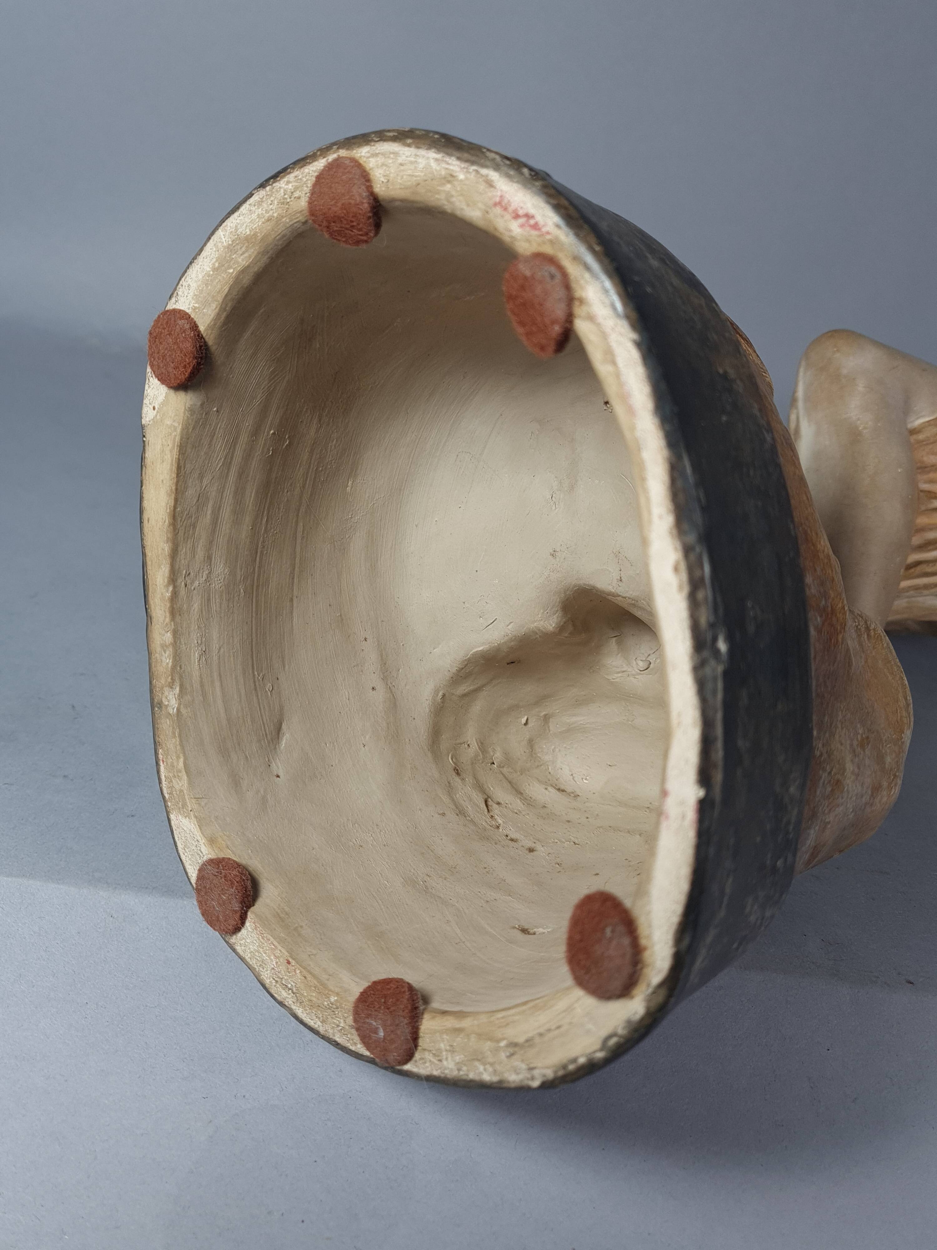 Ceramic sculpture Woman and opal belt jug Goldscheider circa 1900, 60 cm C155