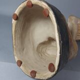 Ceramic sculpture Woman and opal belt jug Goldscheider circa 1900, 60 cm C155