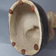 Ceramic sculpture Woman and opal belt jug Goldscheider circa 1900, 60 cm C155