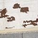 Tapis vintage surdimensionné fait main en laine 100 % crème et marron, 208x303 cm