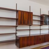 Rosewood Modular Wall Unit by Kai Kristiansen for FM Møbler, 1960s
