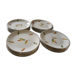 24 assiettes plates Digoin