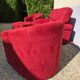 Ensemble un canapé deux fauteuils rouge et un pouf très bon état