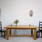Solid oak farmhouse table