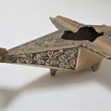 Vintage brass plane ashtray 70