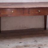 Table d’office L140,5xP80cm XIX° 2 tiroirs