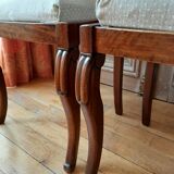 Paire de chaiss Restauration en acajou