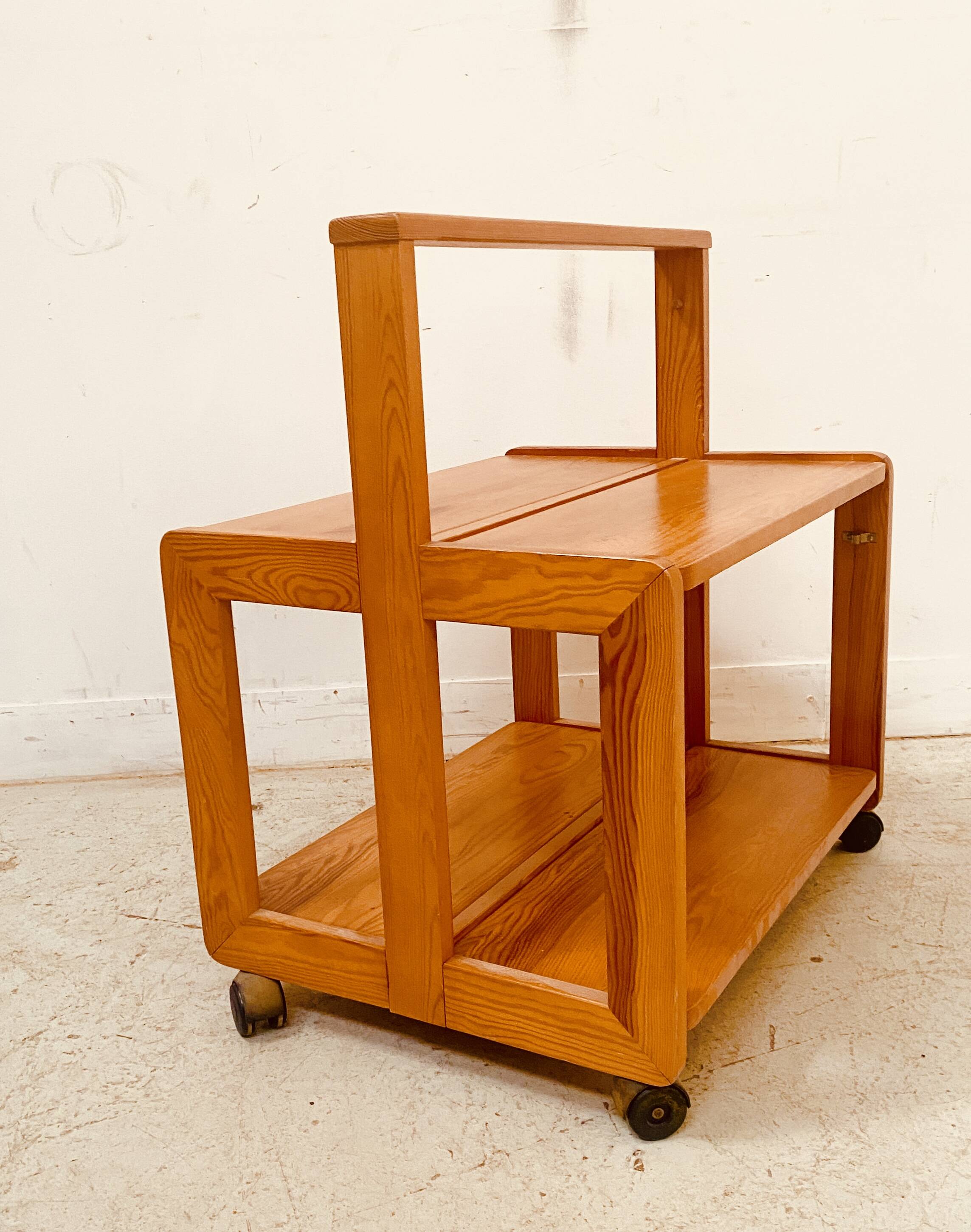 20th century folding coffee table in solid fir