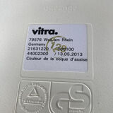 6 white DSW chairs by Vitra