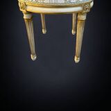 Suite Of Four Louis XVI Style Hot Air Balloon Chairs - Lacquered And Gilded Wood