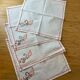 4 serviettes de table en coton brodées
