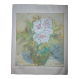 Tableau nature morte craies et pastels Maurice Bonnet