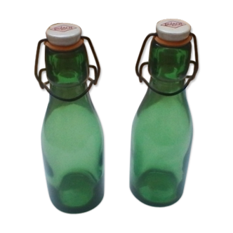 Pair of 2 Bulach glass bottles