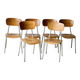 Vintage School Chairs, set of 6