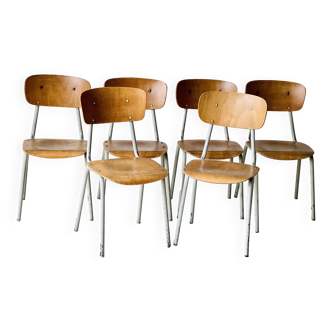 Vintage School Chairs, set of 6