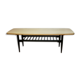 Scandinavian coffee table double top vintage teak 1960