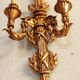 Wall lamp wrought iron and gold leaf. France, 1950s.