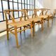 Set of 4 Scandinavian solid wood chairs