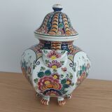 Delft earthenware covered vase