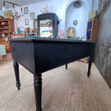 Office XIXth lacquered black and under hand beveled glass