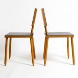 Two rare demountable plywood chairs by Axel Kufus model Stöcke for Atoll