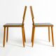 Two rare demountable plywood chairs by Axel Kufus model Stöcke for Atoll