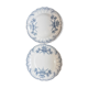Set of 2 blue flower soup plates "Régence" st Amand and Hamage