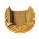 2 x wicker and bamboo patio chair / 1980s / faux suede / alcantara