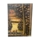 Old african canvas under lively woods in tropical and lush forest signed to identify